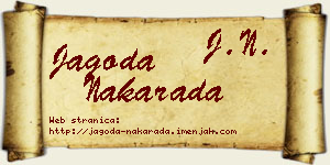 Jagoda Nakarada vizit kartica